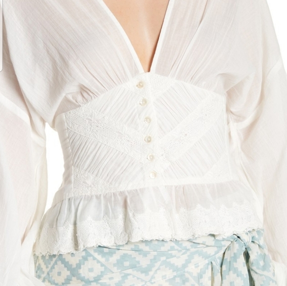 $190_Free People True Color Button Blouse S - Picture 3 of 5